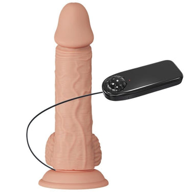 Dildo Realistico con Vibrazione e Base Sottovuoto - 20 cm in TPR